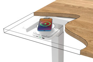 ErgoWork QI Kabelloses Ladegerät für höhenverstellbare Tische