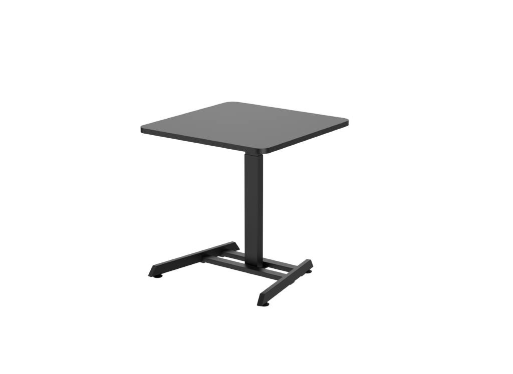 StandUp OneLeg höhenverstellbarer Tisch mit schwarzer Tischplatte