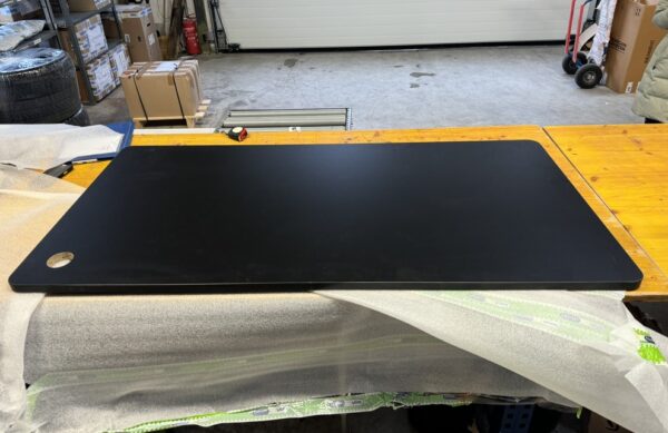 Tischplatte, Schwarz, 160 x 80 mit Kabeldurchlass