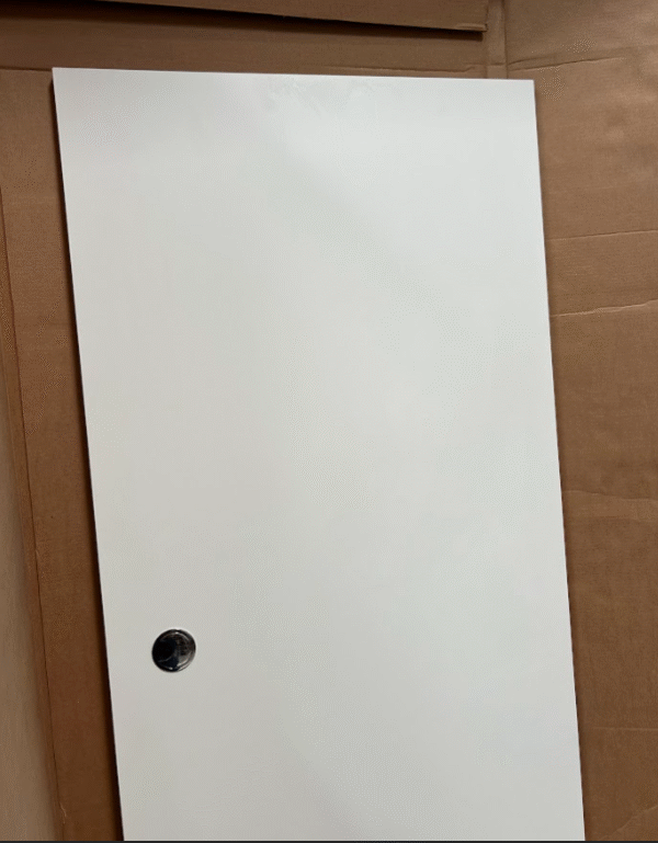 Tischplatte, Weiß, 180 x 80 cm mit Kabeldurchlass – Bild 2